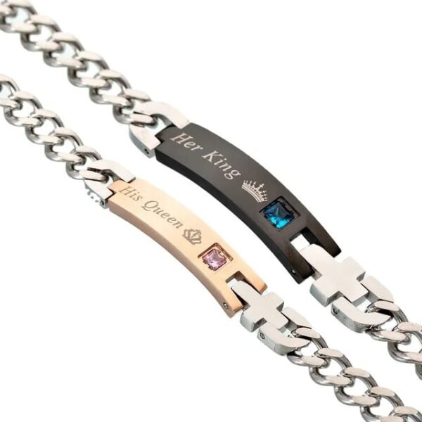 Engravable Stainless Steel Couples Bracelets