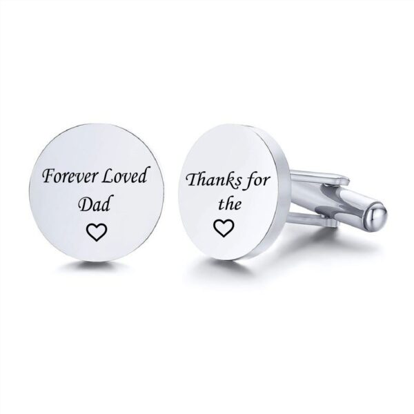 Custom made engravable stainless steel cufflinks