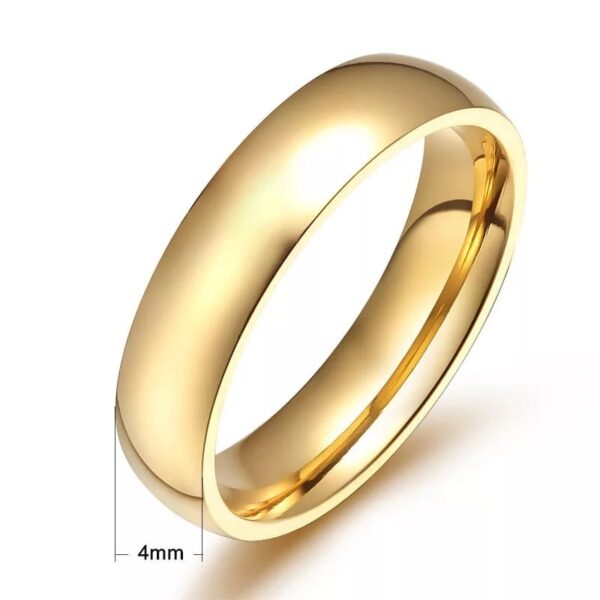 Unisex Wedding Gold-Plated Band Ring - Image 4